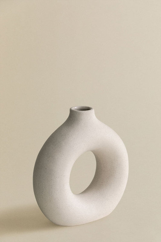 Runde Vase mit zentraler Öffnung